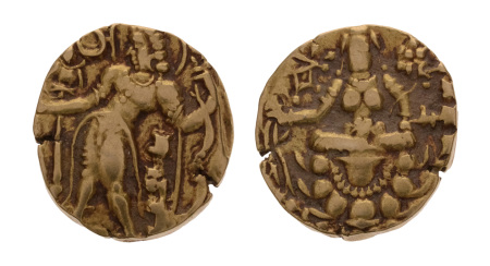 Gupta Empire, Chandragupta III, c. 450-455, AV dinar, 8.31 g. Archer.