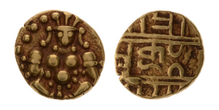 Vijaynagar Kingdom, Tuluva dynasty, Krishna Deveraya, c. 1509-1529, AV pagoda, 3.29 g, 