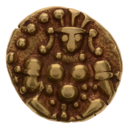 Vijaynagar Kingdom, Tuluva dynasty, Krishna Deveraya, c. 1509-1529, AV pagoda, 3.29 g, 