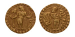 Post Gupta, Bengal, Khadga kings of Samatata, anonymous issue, c. 575-625, AV dinar, 5.79 g.