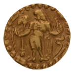 Post Gupta, Bengal, Khadga kings of Samatata, anonymous issue, c. 575-625, AV dinar, 5.79 g.