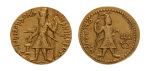 Kushanas, Kanishka I, c. 127-152, AV dinar, 8.00 g. Orlagno.