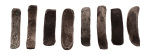 India, Gandhara Janapada, archaic silver punchmarked bent bar, 4 bars.
