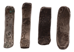 India, Gandhara Janapada, archaic silver punchmarked bent bar, 4 bars.