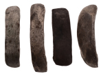 India, Gandhara Janapada, archaic silver punchmarked bent bar, 4 bars.