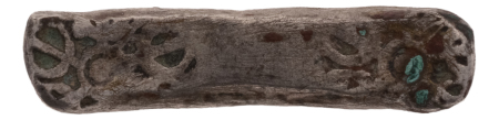 India, Gandhara Janapada, archaic silver punchmarked bent bar, 4 bars.