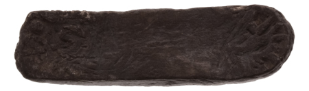 India, Gandhara Janapada, archaic silver punchmarked bent bar. 4 bars.