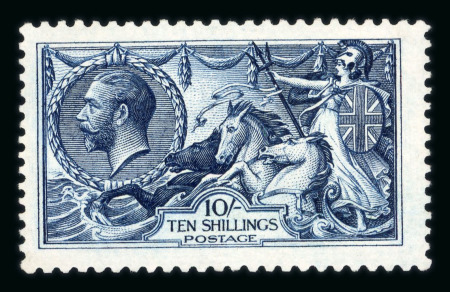 Stamp of Great Britain » King George V » 1913-19 Seahorse Issues 1913 Waterlow 10s indigo-blue mint