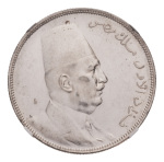 Egypt ,AH 1341, 1923 Fuad I, 10 piastres, Ag 14.0 g.