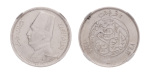 Egypt, AH1348, 1929, Fuad I, 2 piastres, Ag 2.8 g.