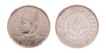 Egypt, AH 1358, 1939, Fuad I, 5 piastres, Ag 6.99 g.