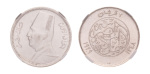 Egypt, AH 1348, 1929, Fuad I, 2 piastres, Ag 2.8 g.