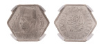 Egypt, AH 1363, 1944, Farouk I, 2 piastres, Ag 2.8 g.