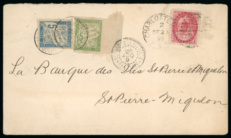 Stamp of Colonies françaises » St. Pierre et Miquelon 1898, belle lettre expédiée du Canada (cad 23/09/1893