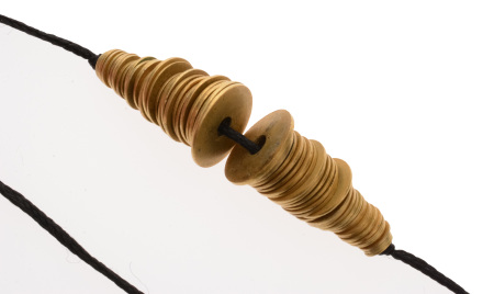 A group of rings on a modern necklace attributed to the “Mature Harrapan” period. 31.97 g.