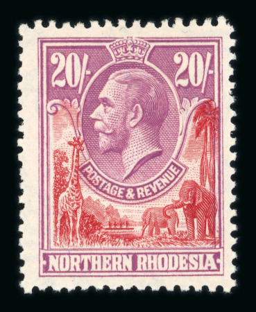 Stamp of Northern Rhodesia 1925, George V first issue complete set mint *, very