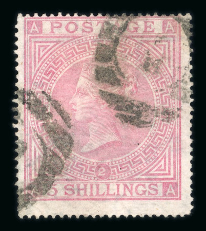 Stamp of Great Britain » Collections 1840-1977 : Great Britain nice collection containing 1p. black and blue, 3d. rose 1865 and 5s. rose 1867-83 used. Generally good condition