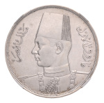 Egypt, 1916-1939 7 cleaned silver coins in NGC holders.