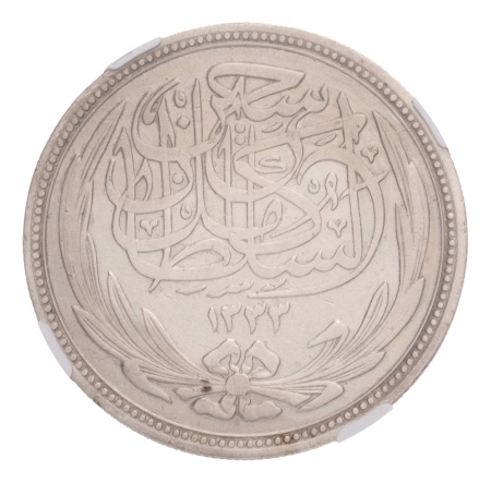 Egypt, 1916-1939, 7 cleaned silver coins in NGC holders. 