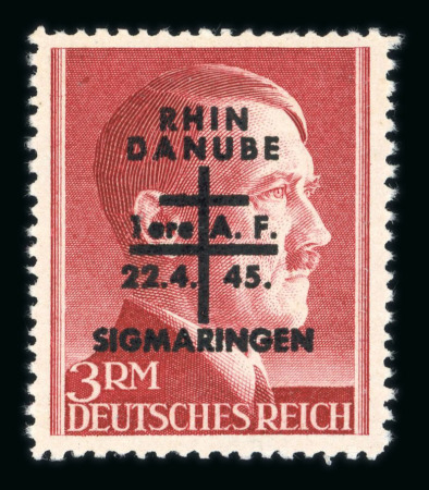 Stamp of France » Libération Sigmaringen : 1945, Hitler 3 Mark rouge surchargé neuf