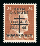 Stamp of France » Libération Sigmaringen : 1945, série Hitler surchargés neufs (*),