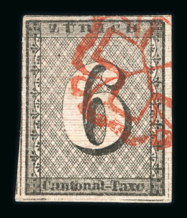 Stamp of Switzerland / Schweiz » Kantonalmarken » Zürich 1846, Zürich 6, Type V, 50. Marke des Bogens