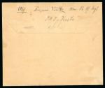 Stamp of Germany » German Empire 1901 Vineta provisional bisect (right side) on wrapper with first day of usage 10.7.01 Marine Schiffspost No.1 cancel