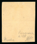Stamp of France » Type Cérès de 1849-1850 1849, réimpression du n° 6 de 1862 (YT n° 6f), superbe blo
