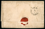 Stamp of United States » Incoming Mail 1850s incoming wrapper from Oldenburg with rare oval "New York Post Office ADVERTISED" handstamp