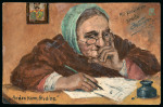 Stamp of Liechtenstein 1902-04 group of 4 handpainted postcards from Schaan to Tirol, all from the same correspondence