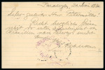 Stamp of Brazil » Airmails The Rarest Zeppelin Stamp in Existence: Brazil 1930 Parahyba Provisional "5" handstamp on 20.000r Zeppelin stamp on 1930 (May 25) postcard