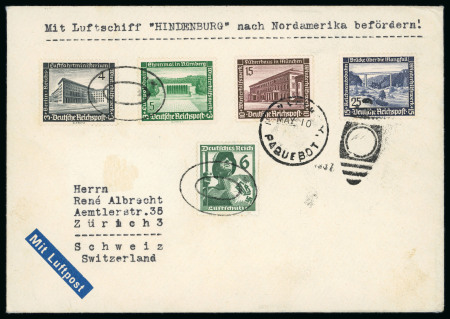 Stamp of Aerophilately » Zeppelins 1937 Hindenburg Disaster: Envelope intended for the