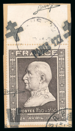 Stamp of France » Libération Paris 122 : 1944, type Pétain grand format 1f50 + 3f50