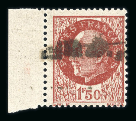 Stamp of France » Libération VOUVRAY (Indre-et-Loire) : n°1a 1fr50 Pétain brun-rouge