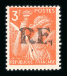 Stamp of France » Libération VALENCIENNES (Nord) : Iris 2fr,3fr et 4fr surchargés