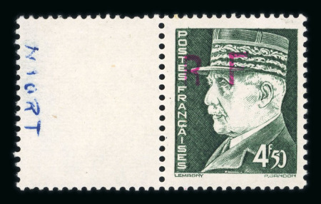 Stamp of France » Libération NIORT : 1944, type Pétain 4f50 vert gravé Mayer n°