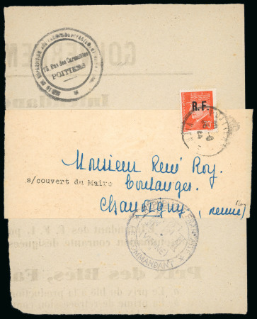 Stamp of France » Libération POITIERS : 1944, type Pétain 70cts orange oblitéré