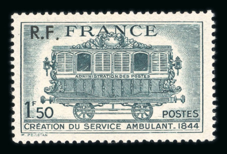 Stamp of France » Libération GUNSBACH : 1945, service ambulant 1f50 vert Mayer n°