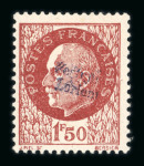 Stamp of France » Libération LORIENT : 1945, Mercure 10cts bleu et Pétain 1f50 brun-rouge