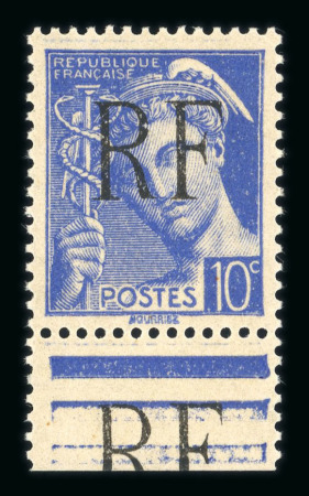 Stamp of France » Libération MONTREUIL-BELLAY : 1944, Mercure 10cts bleu République