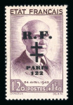 Stamp of France » Libération PARIS 122 (Seine) : Mayer n°30 bande Trvail-Famille-Patrie