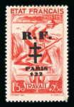 Stamp of France » Libération PARIS 122 (Seine) : Mayer n°30 bande Trvail-Famille-Patrie