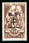 Stamp of France » Libération PARIS 122 (Seine) : Mayer n°30 bande Trvail-Famille-Patrie