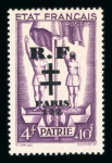 Stamp of France » Libération PARIS 122 (Seine) : Mayer n°30 bande Trvail-Famille-Patrie