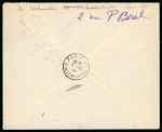 Stamp of France » Libération PARIS-CAPUCINES (Seine) : Pétain 4fr50 vert surchargé
