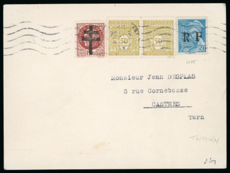 Stamp of France » Libération THANN : 1944, très belle carte postale ayant réellement