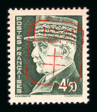 Stamp of France » Libération MORNANT (Rhône) : Pétain n°1 à 15 série complète surchargée