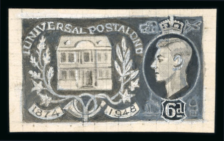 Stamp of Great Britain » King George VI 1949 6d. Universal Postal Union, a superb hand painted