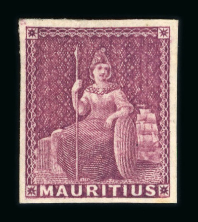 Stamp of Mauritius » 1858-62 Britannia Issues (SG 26-35) 1858-62 Britannia 9d. dull magenta, a superb example