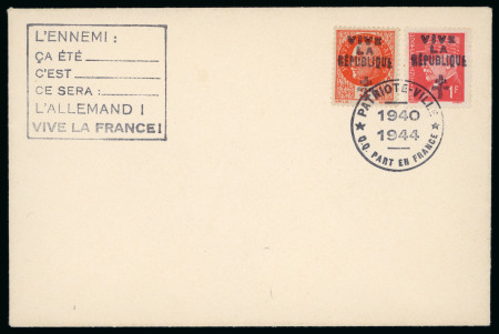 Stamp of France » Libération Patriote Ville : 1944, types Pétain 1f rouge et 3f